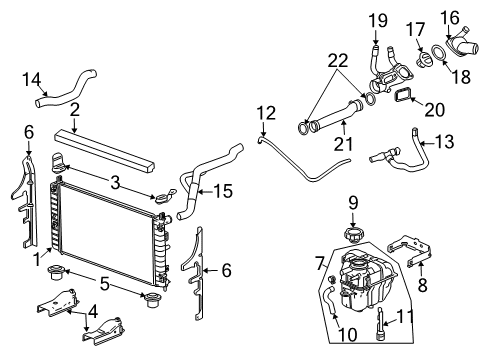 2006 Pontiac G6 Radiator & Components Hose-Radiator Outlet (Poa) Diagram for 22671301