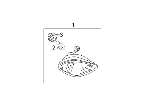 2002 Ford Focus Side Marker Lamps Side Marker Lamp Diagram for 2S4Z-15A201-AB