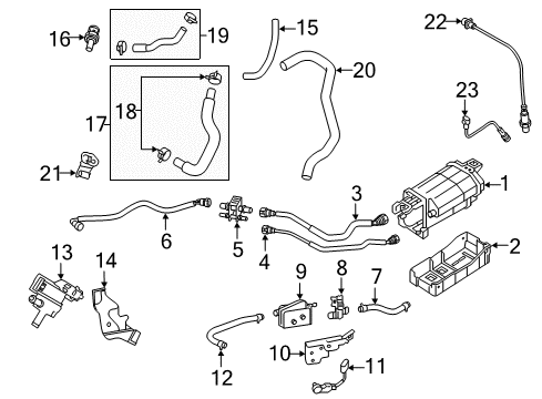 2020 Hyundai Elantra GT Powertrain Control Tube-Canister Ventilator Diagram for 31455-G3600