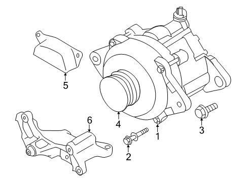 2015 Scion FR-S Alternator Belt Cover Diagram for SU003-00506