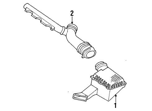 2000 Dodge Stratus Air Intake Air Cleaner Diagram for 4573622