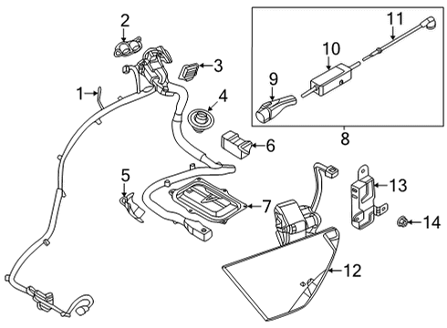 2022 Hyundai Ioniq 5 Electrical Components - Quarter Panel WIRING ASSY-NORM CHGE OUTL CBL Diagram for 91686-GI020