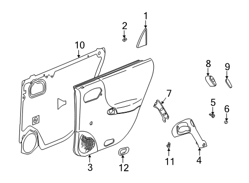 2004 Saturn L300 Rear Door Switch Asm, Rear Side Door Window *Neutral M D Diagram for 22662555