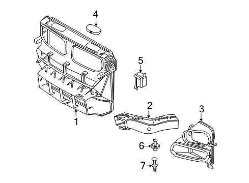2008 BMW X5 Air Intake Air Brake Channel Left Diagram for 51748037139