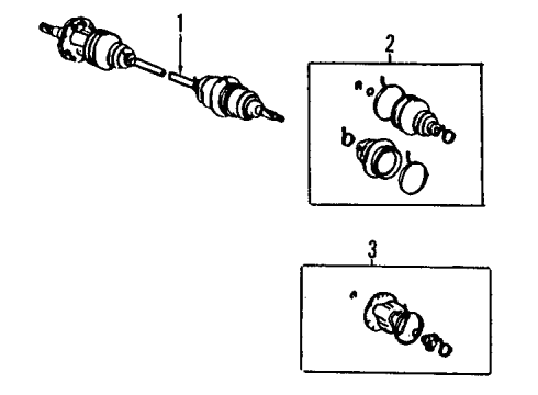 1993 Toyota Camry Front Axle Shafts & Joints, Drive Axles Axle Assembly Diagram for 43420-33040