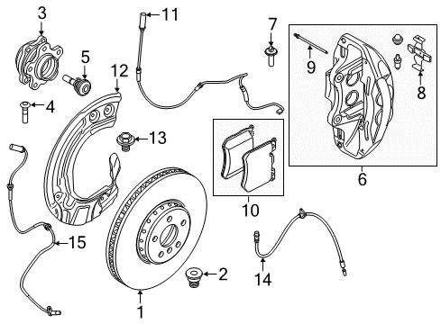 2021 BMW X3 Front Brakes Protection Plate Left Diagram for 34106870529