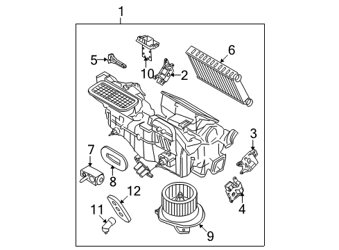 2011 Ford Focus Blower Motor & Fan Blower Motor Diagram for 9S4Z-19805-D