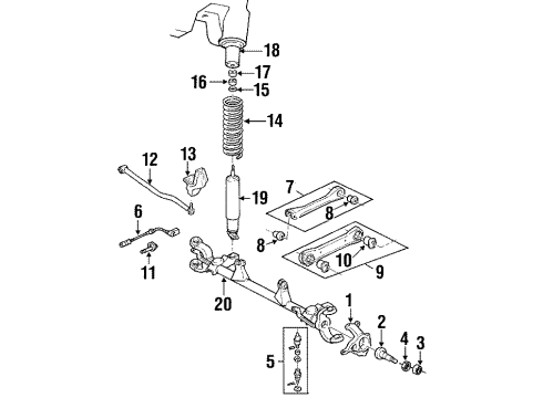 1996 Jeep Grand Cherokee Anti-Lock Brakes Front Coil Spring Diagram for 52089141