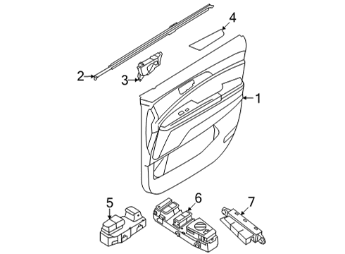 2022 Kia Carnival Interior Trim - Front Door Handle Assembly-Door Ins Diagram for 82610R0010SA1