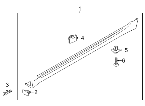 2015 Kia Cadenza Exterior Trim - Pillars, Rocker & Floor MOULDING Assembly-Side S Diagram for 877513R200