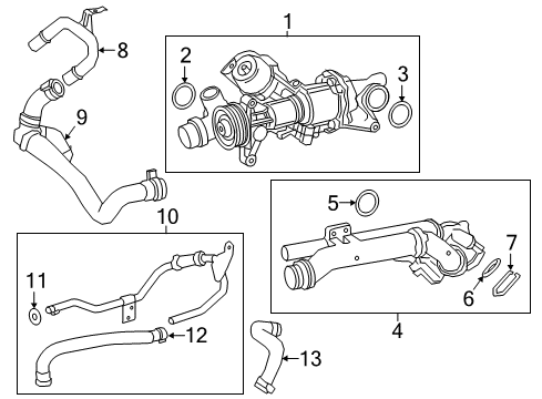 2018 Infiniti Q60 Water Pump Seal-O Ring Diagram for 21306-HG00D