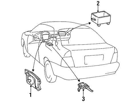 1998 Toyota Tercel Air Bag Components Clock Spring Diagram for 84306-20050