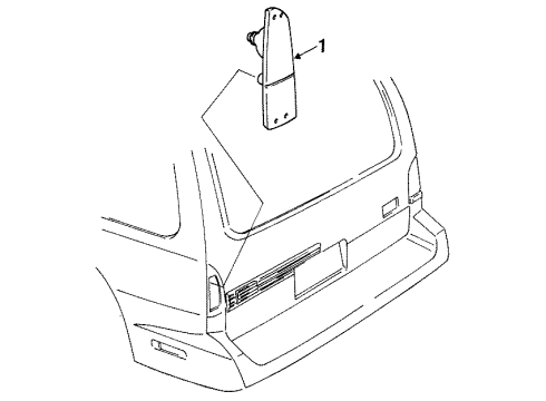 1993 Mercury Villager Combination Lamps Combo Lamp Assembly Diagram for F3XY13405C