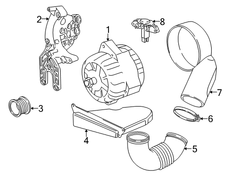 1996 BMW 740iL Alternator Exchange Alternator Diagram for 12311433266