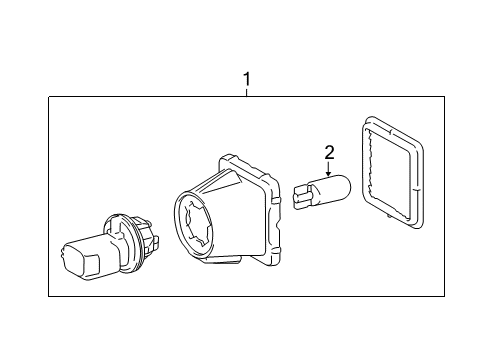 2017 Toyota Tundra Bulbs License Lamp Diagram for 81270-0C040