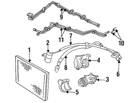1994 Plymouth Voyager A/C Condenser, Compressor & Lines COMPRESSO-R Assembly - A/C Comp (SERP) Au Diagram for 4677347