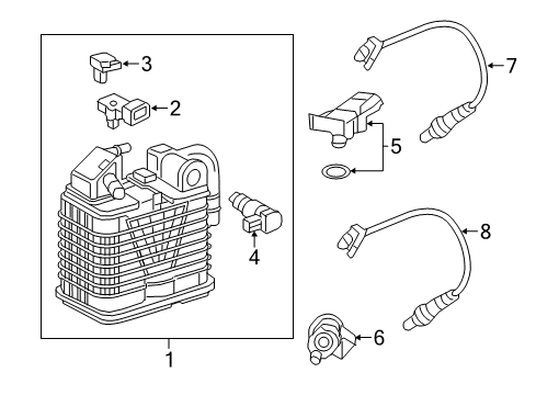 2018 Buick LaCrosse Emission Components PCV Valve Diagram for 12643420