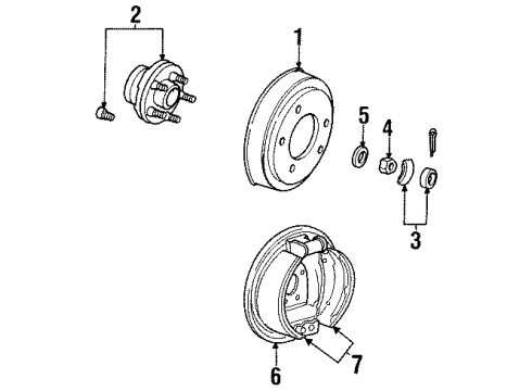 2000 Dodge Caravan Rear Brakes CALIPER-Disc Brake Diagram for 5003891AC