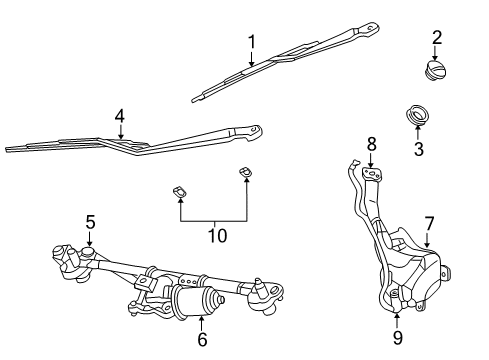 2000 Dodge Neon Wiper & Washer Components Reservoir-Washer Diagram for 5018199AA