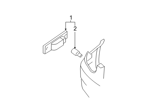 2003 Hyundai Accent Bulbs Lamp Assembly-Reflex Reflector & Side Marker Front, R Diagram for 92302-25600