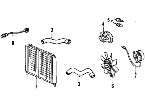 1991 Eagle Premier Powertrain Control Oxygen Sensor Diagram for 4605077