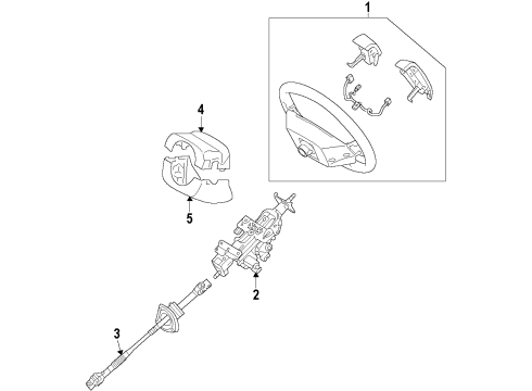 2013 Hyundai Genesis Coupe Steering Column & Wheel, Steering Gear & Linkage Joint Assembly-Steering Diagram for 56400-2M001