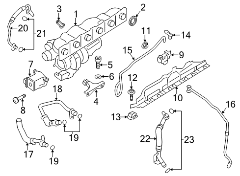 2016 BMW X4 Exhaust Manifold Holder Diagram for 11657588579