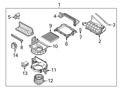 2019 Kia Cadenza Automatic Temperature Controls Seal-Intake Diagram for 97127D5000