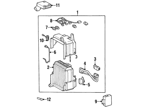 1996 Lexus LX450 Air Conditioner Hose, Drain Cooler Diagram for 88539-60080