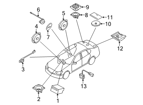 2006 Infiniti M35 Sound System Microphone-Auto Eq Control Diagram for 28312-EH100