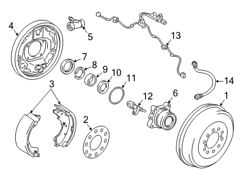 2017 Toyota Tacoma Anti-Lock Brakes Brake Hose Diagram for 90947-A2066