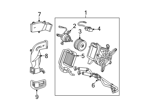 2007 Toyota Highlander Auxiliary Heater & A/C Pipe Assembly Diagram for 87207-48010