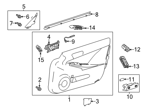 2020 Lexus IS300 Interior Trim - Front Door GARNISH, Front Door Lower Diagram for 67491-53051-C0