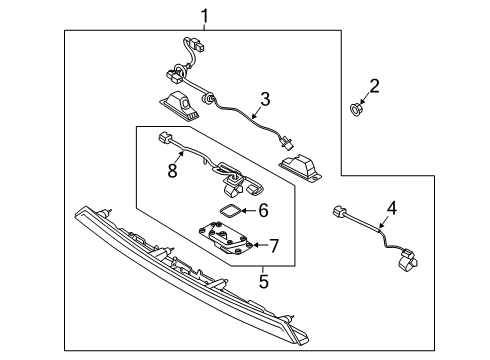 2020 Kia Forte License Lamps Lamp Assembly-Center GAR Diagram for 92409M7300