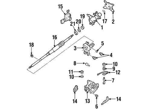 1996 Lexus SC400 Upper Steering Column Bush Diagram for 90389-10024