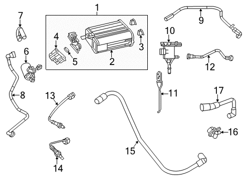 2011 Chrysler 300 Emission Components Hose-PCV Diagram for 5184163AE