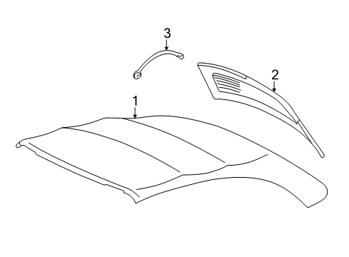 2001 Toyota Solara Top Cover & Components Convertible Top Diagram for 65911-AA010-E0