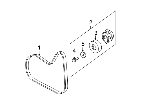 2004 Saturn Vue Belts & Pulleys Serpentine Belt Diagram for 12581696