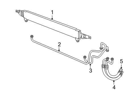 2008 Jeep Patriot Trans Oil Cooler Auxiliary Transmission Oil Cooler Kit Diagram for 68025160AA