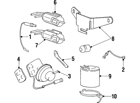 1998 Hyundai Sonata Powertrain Control Holder Assembly-Canister Diagram for 31450-34700