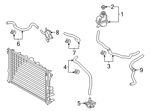 2020 Lexus UX250h Oil Cooler Hose Assembly, Inverter Diagram for G90A0-76020