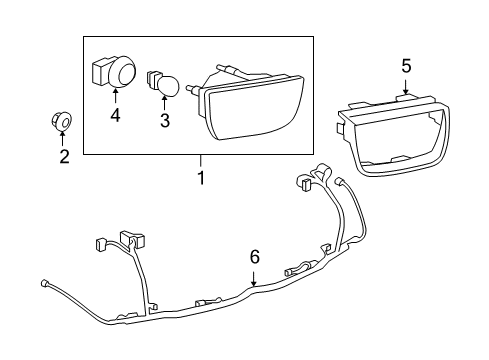 2011 Chevrolet Camaro Bulbs Tail Lamp Assembly Diagram for 92244319
