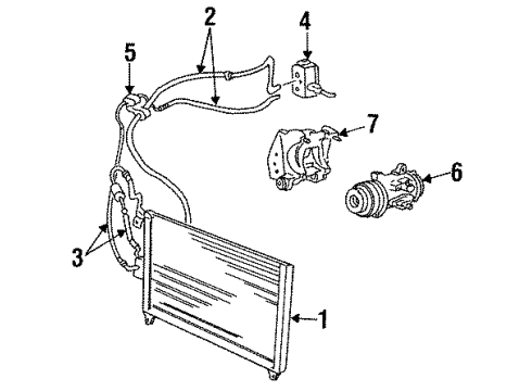 1994 Plymouth Acclaim Alternator Bracket-ALTERNATOR Mounting Diagram for MD161923