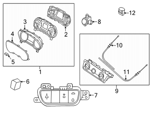 2021 Kia Seltos Cluster & Switches Cover-Cushion Diagram for 94363Q5000