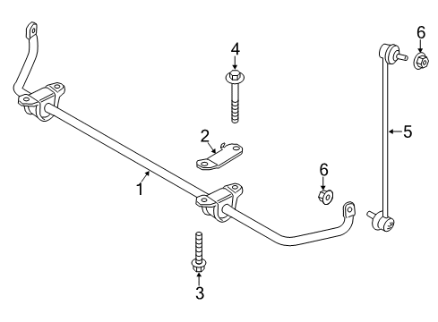 2017 BMW M6 Gran Coupe Stabilizer Bar & Components - Front Screw, Self Tapping Diagram for 31307842583
