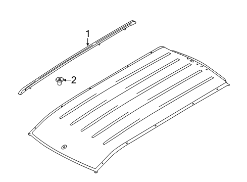 2015 Ford Transit Connect Luggage Carrier Roof Rail Nut Diagram for -W714060-S437