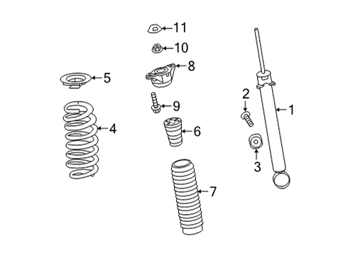 2022 Acura MDX Shocks & Components - Rear Spring, Rear Right Diagram for 52441-TYA-A11