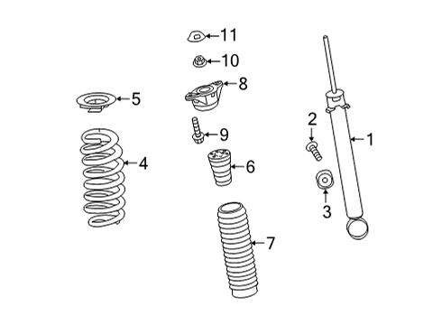 2022 Acura MDX Shocks & Components - Rear Damper Unit, Left Rear Diagram for 52621-TYA-A03