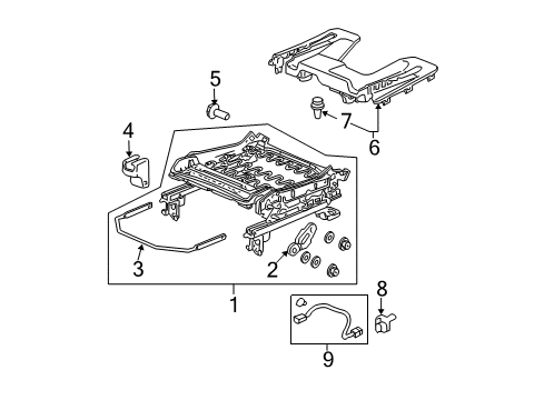 2008 Honda Element Tracks & Components Bolt-Washer (12X37) Diagram for 90161-SCV-L00