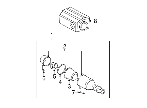 2003 Lincoln Navigator Filters Air Cleaner Assembly Diagram for 2L7Z-9600-BB